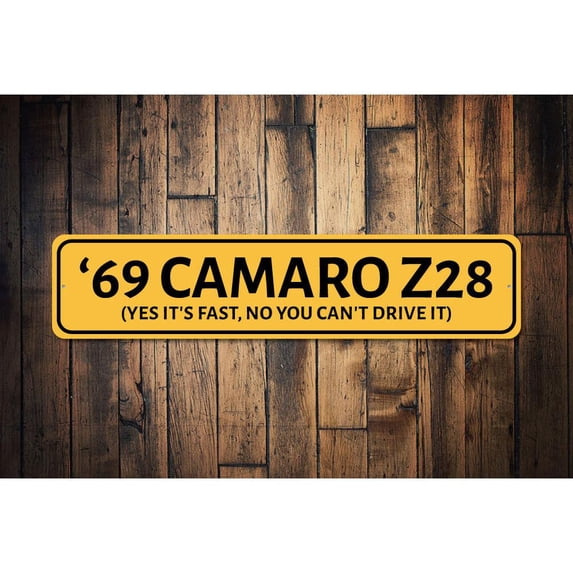 Camaro Year Novelty Decor, Metal Wall Sign - 4x18 Inches