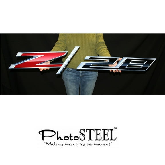 Camaro Z28 Full Size Wall Emblem Art Made of Steel Full 50" by 9.5" In Size 2014 and Later