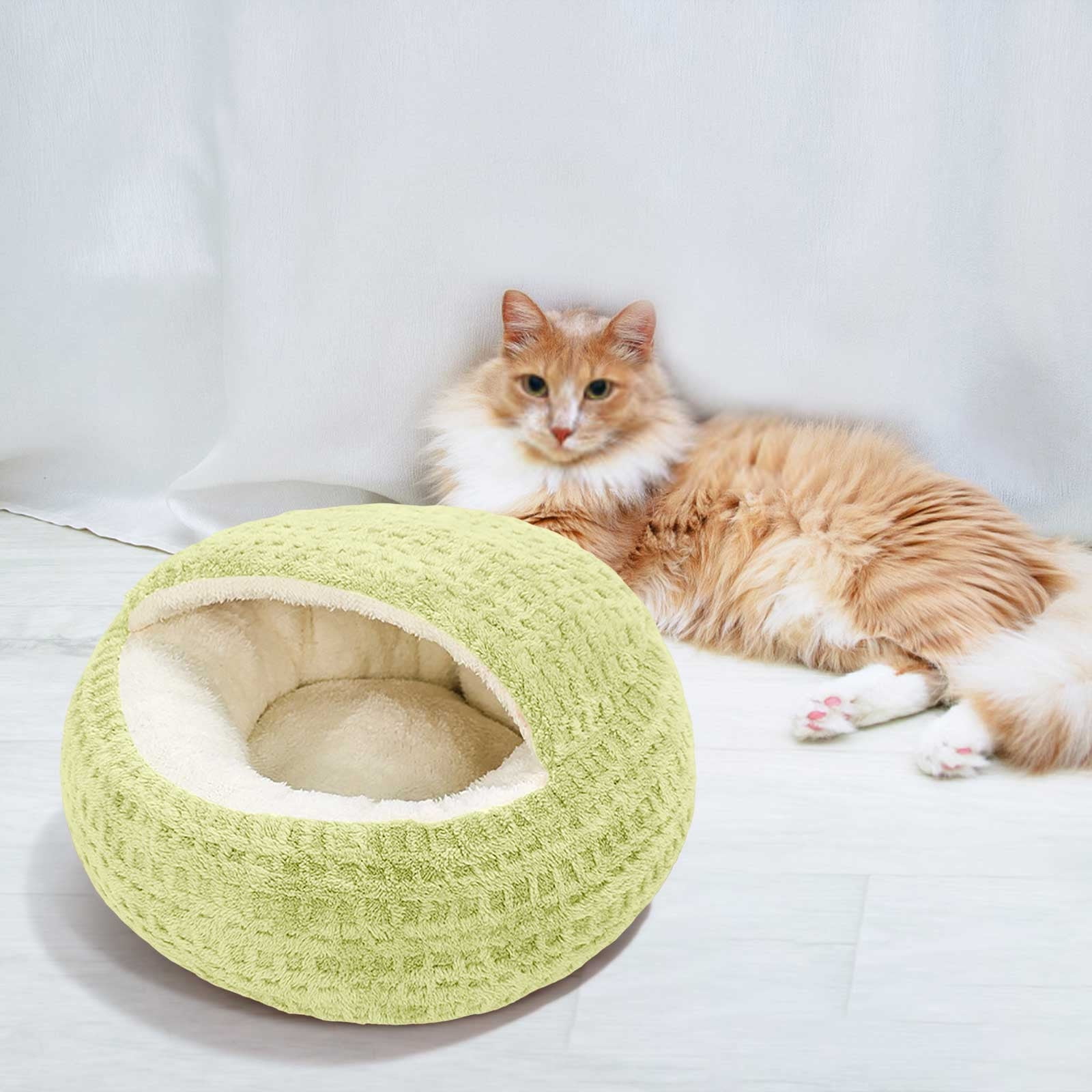 Camas para gatos cálidas y gruesas de invierno, nidos semicerrados para ...