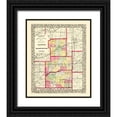 thumbnail image 1 of Cambell 20x23 Black Ornate Wood Framed with Double Matting Museum Art Print Titled - Bond  Clinton  Washington Illinois - Cambell 1870, 1 of 4