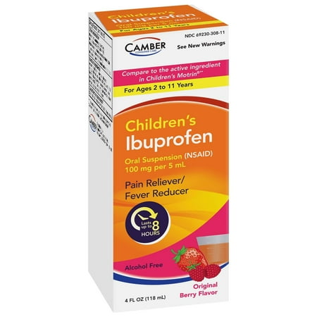 Camber Consumer Care Ibuprofen Suspension Berry Flavor 4 Oz
