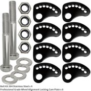Camber Lock Alignment Fix & Upper Arm Cam Bolt Kit for Chevrolet Silverado & GMC Sierra WT SLT SL HD 2WD 4WD Base LT LS SSV SS LTZ 1500 2500 3500 1999-2019 -1.5 to +1.5 Degrees