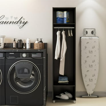 Camberly 18" Wide Mudroom Cabinet, Black Oak
