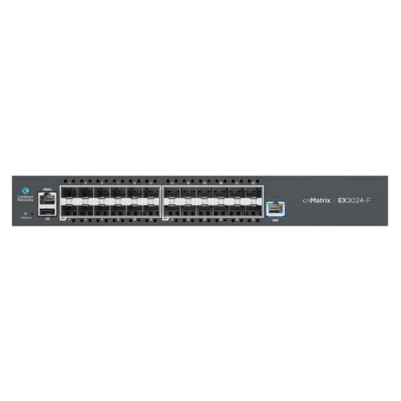 Cambium Networks MXEX3024xFxA01 Intelligent Ethernet Fiber Aggregation Switch with 24 10 Gbps SFP Plus Ports, Dual Internal AC Power Supplies for CN Matrix EX3024F - No Power Cord & USA Only