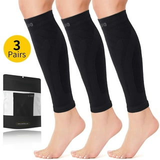 1 Pair Calf Compression Sleeve Leg Compression Sock Calf and Shin Support  Relieve Calf Pain for Men Women Youth for Running, Cycling, Walking Black 