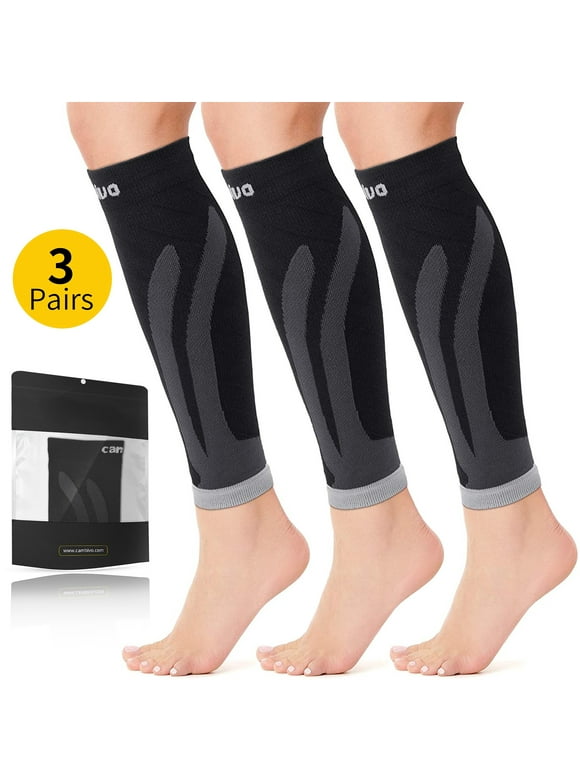 Cambivo 3 Pairs Calf Compression Sleeve for Women & Men, Leg Brace for Running, Cycling, Shin Splint Support for Workout