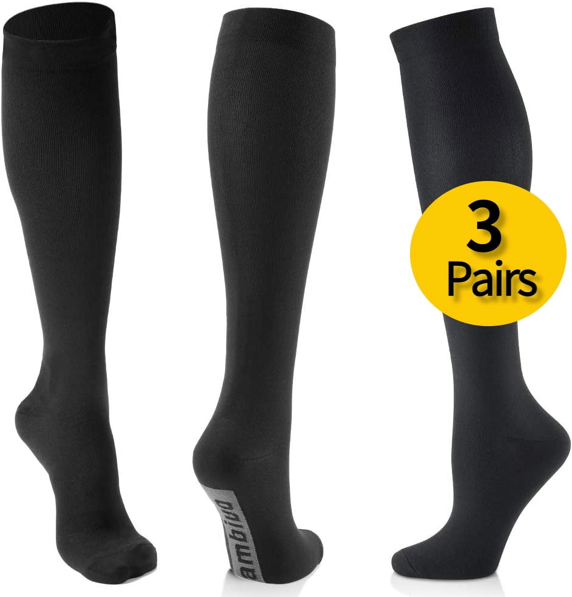 Best Deal for CAMBIVO 3 Pairs Compression Socks for Women Men, Fit