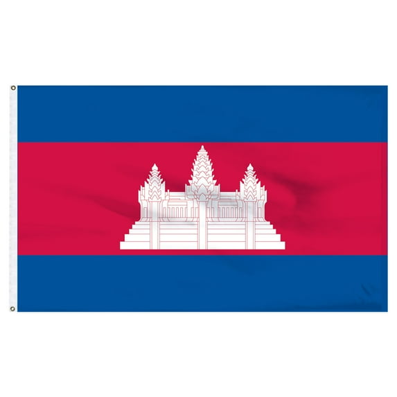 Cambodia 4ft x 6ft Nylon Flag - Outdoor