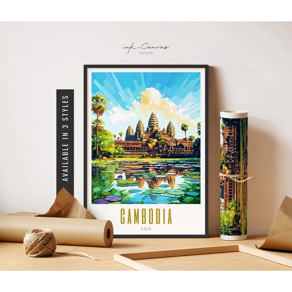 Cambodia Angkor Wat Temple Wall Decor