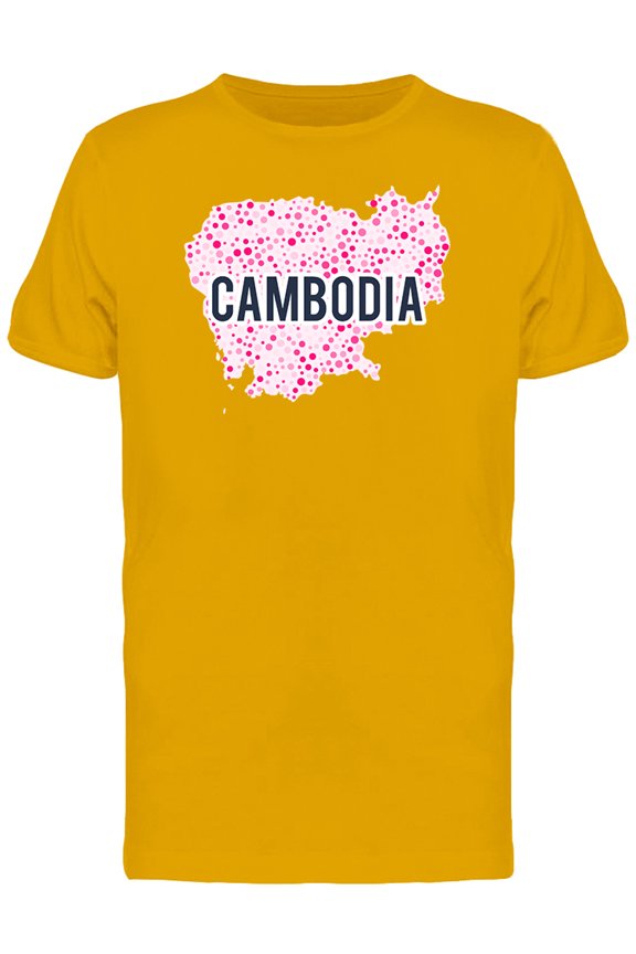 Cambodia Dotted Map Ts Tee Men's -Image by Shutterstock
