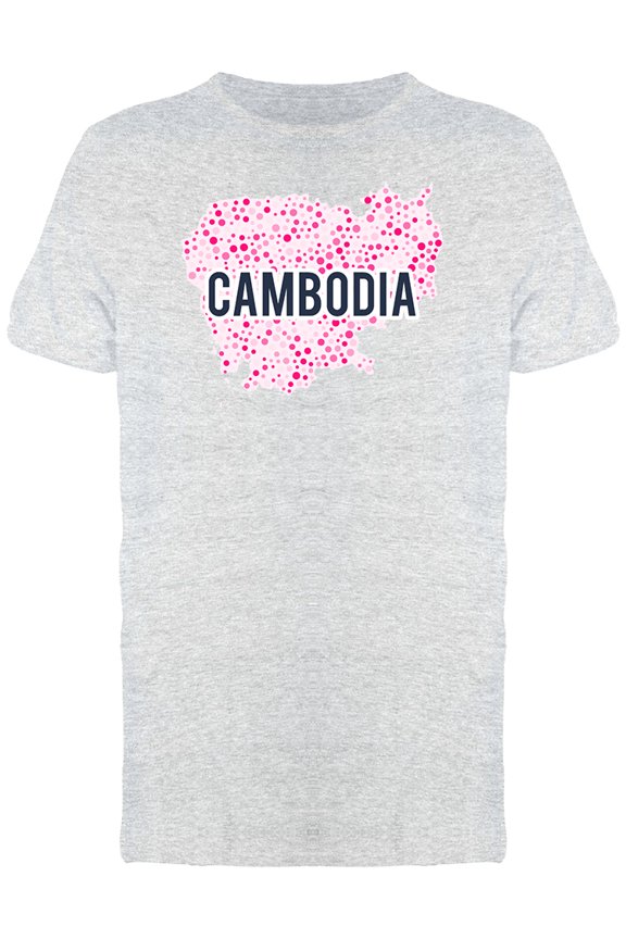 Cambodia Dotted Map Ts Tee Men's -Image by Shutterstock