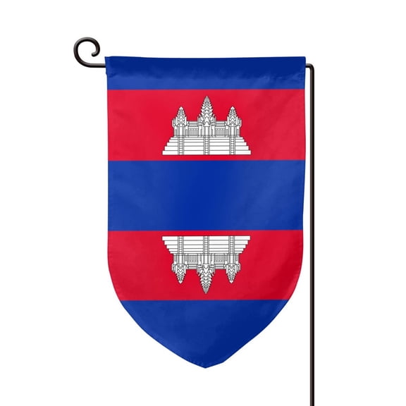 Cambodian Flag Garden Flag Double Sided Flags with Vivid Color for Yard Lawn Garden Decor 12.5 x18 Inch Fillet