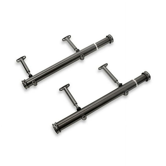 Cambria Premier Complete 12-Inch x 20-Inch Side Mount Drapery Rods in Graphite (Set of 2)