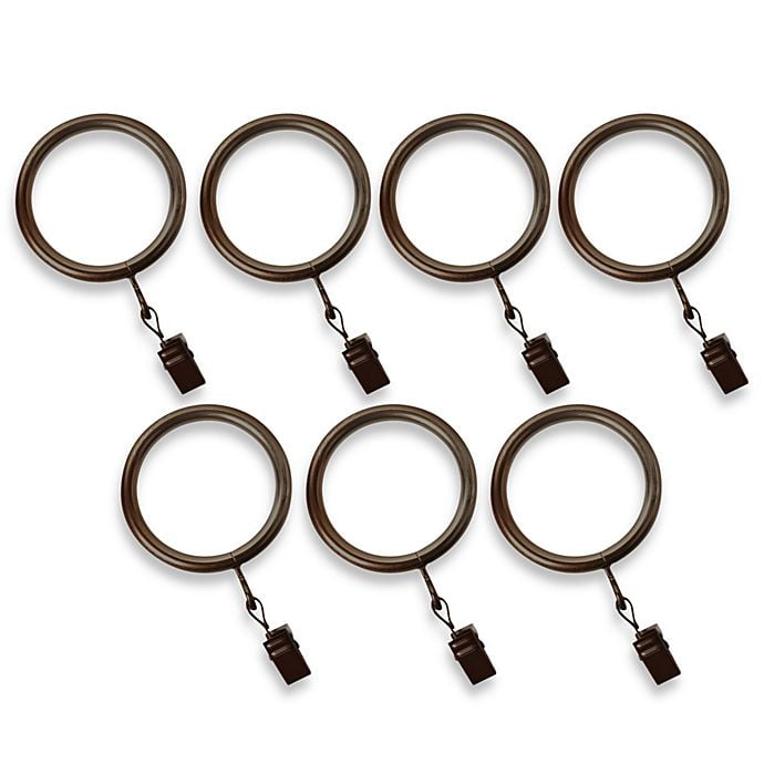 1.5 Curtain Clip Rings Set Oil Rubbed Bronze - Threshold™