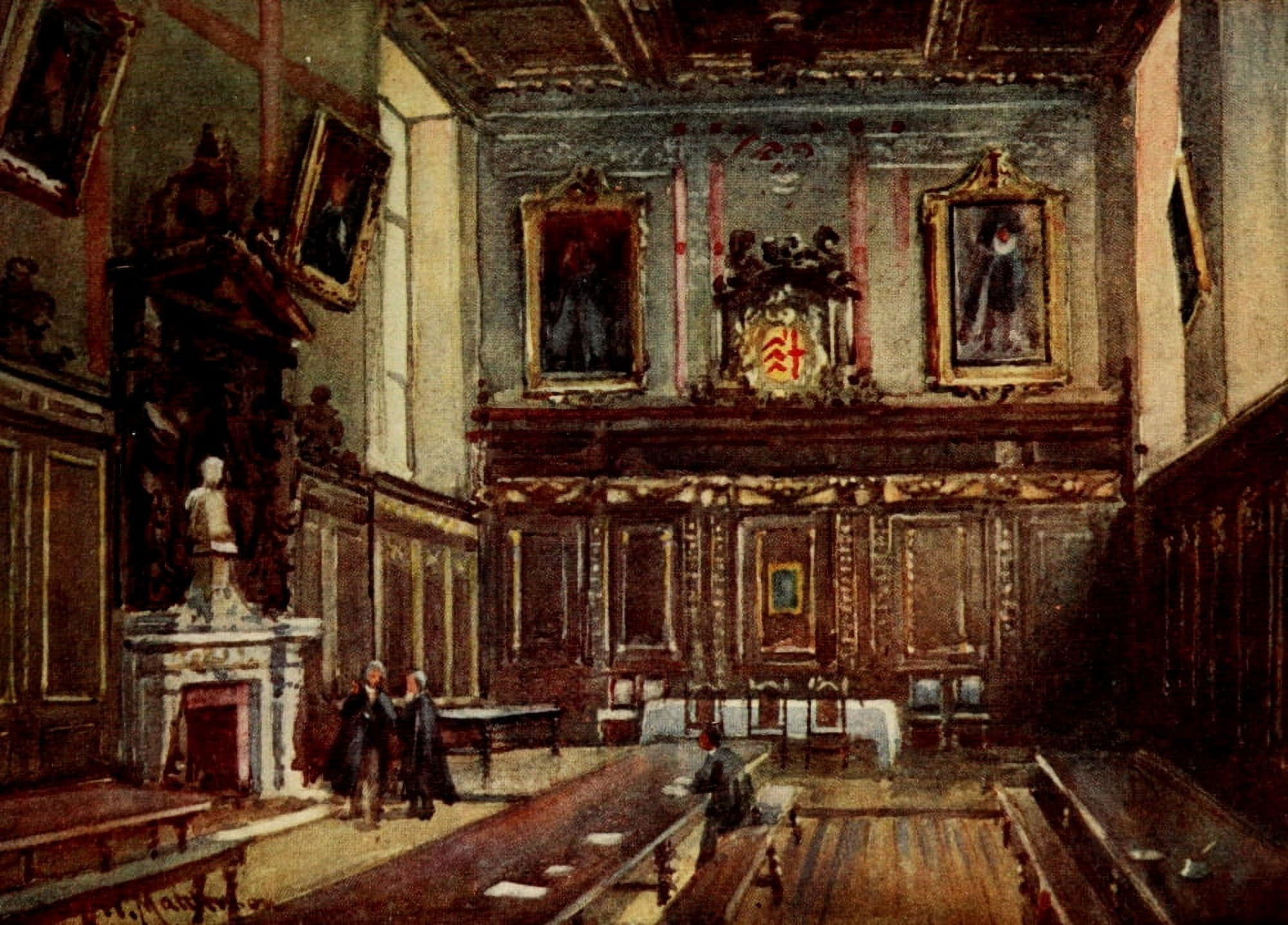 Cambridge 1907 Clare college hall Canvas Art - William Matthison (24 x 36)