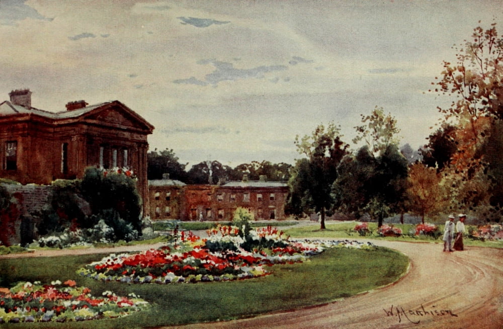 Cambridge 1907 Downing college from Regent St Canvas Art - William Matthison (24 x 36)