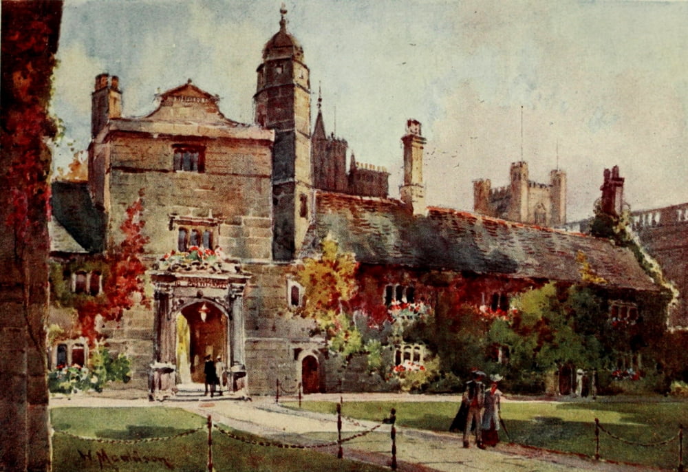 Cambridge 1907 Gonville & Caius college Gate of Virtue Canvas Art - William Matthison (24 x 36)