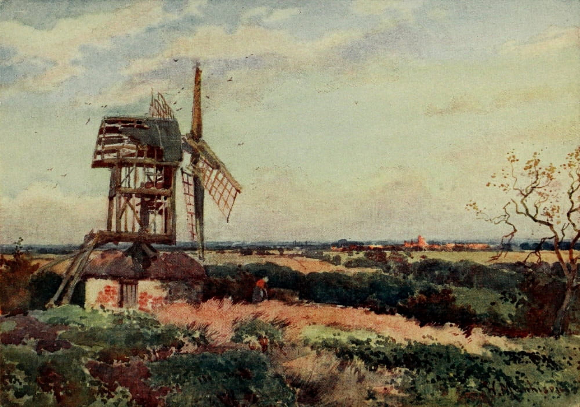 Cambridge 1907 Madingley Windmill Canvas Art - William Matthison (18 x 24)