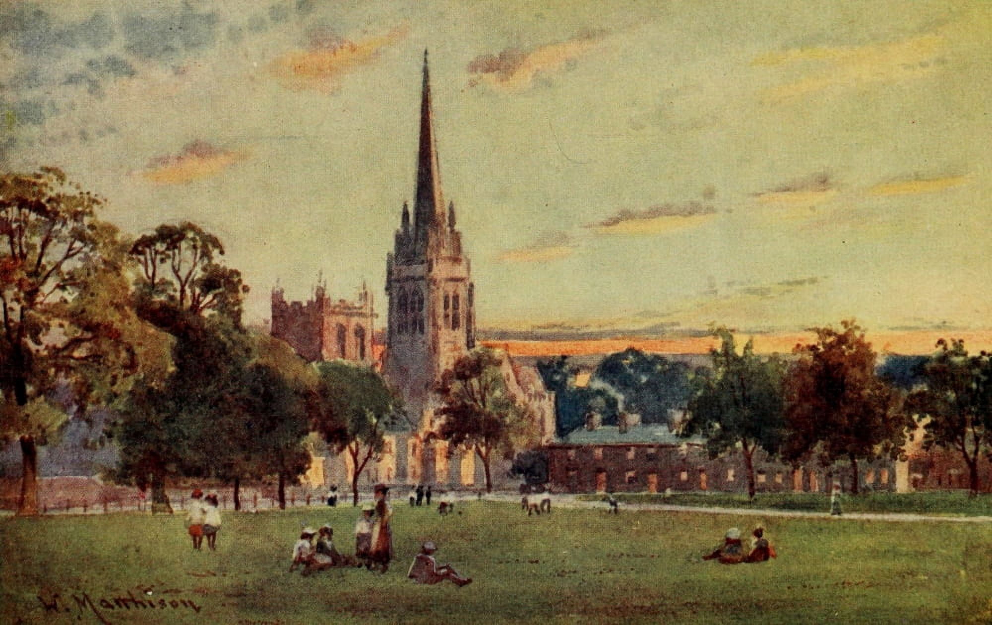 Cambridge 1907 Parkers Piece Canvas Art - William Matthison (18 x 24)
