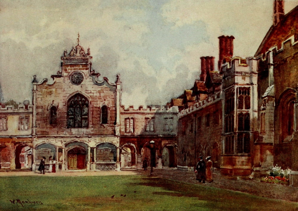 Cambridge 1907 Peterhouse First Court Canvas Art - William Matthison (18 x 24)