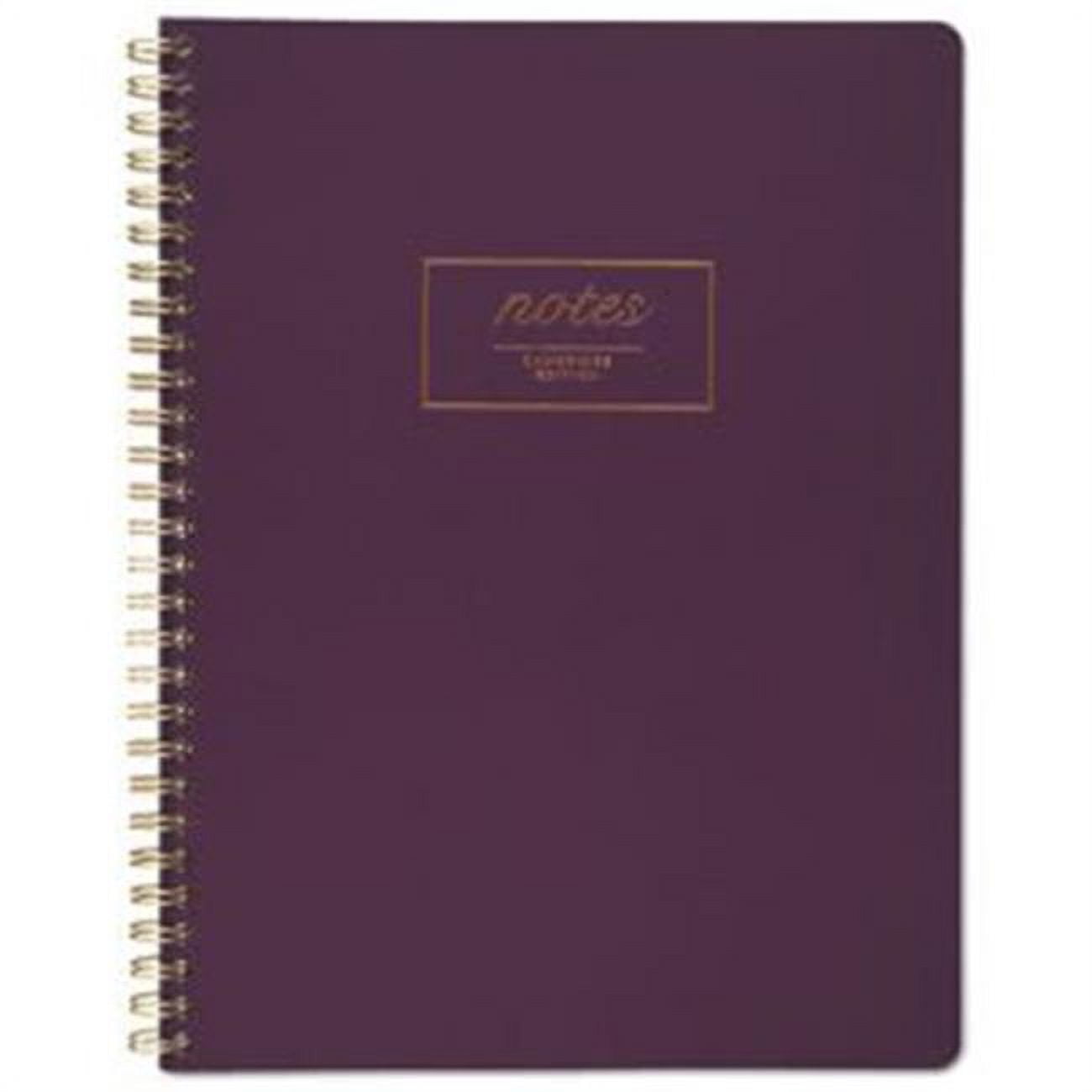 Cambridge 49556 9.5 x 7.25 in. Fashion Twinwire Business Notebook, Purple - 80 Sheet
