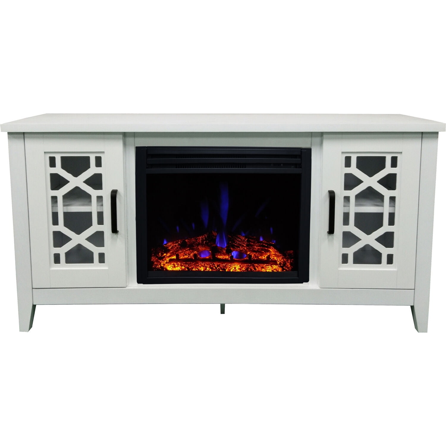 Cambridge 56-in. Stardust Mid-Century Modern Electric Fireplace with ...
