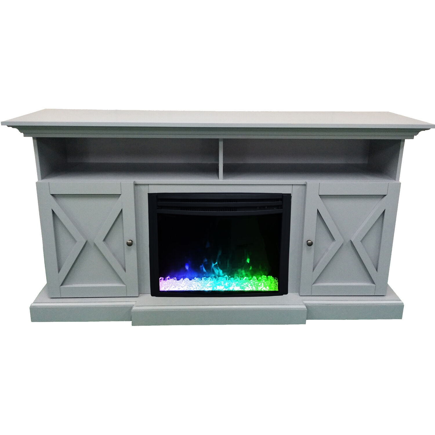 Cambridge 62"x15"x33"Summit Farmhouse Style Electric Fireplace TV Stand