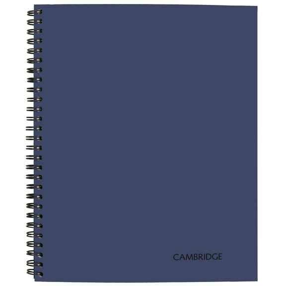 Cambridge Limited Wirebound Legal Ruled Business Notebook, 9" x 11", Blue, 80 Sheets