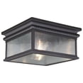 thumbnail image 1 of Cambridge Bronze Square Outdoor Flush Mount Ceiling Light Clear Glass, 1 of 4