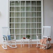 Cambridge Casual Alston 3-Piece Wood Outdoor Rocking Chair Set White