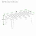 thumbnail image 1 of Cambridge Casual  Leon Teak Outdoor Patio Coffee Table Weathered Gray, 1 of 5