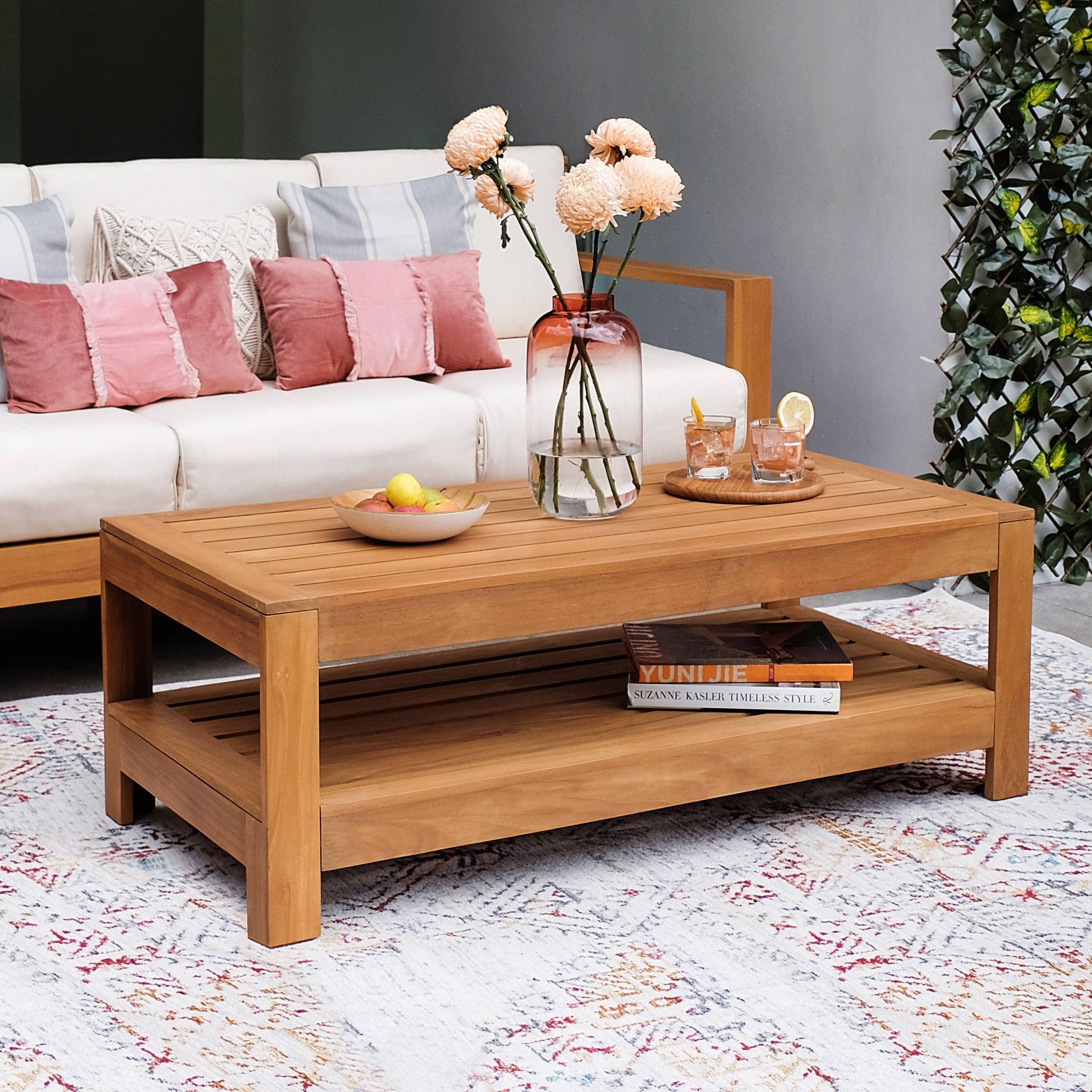 Cambridge Casual  Logan Teak Outdoor Patio Coffee Table