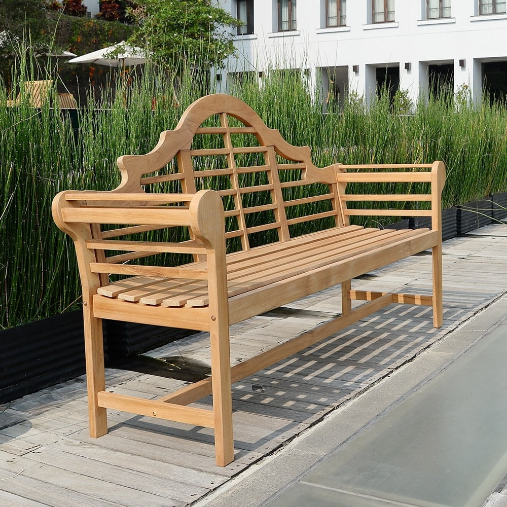 Natural Teak Wood 5ft Outdoor Bench with Classic British Design
