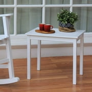 Cambridge Casual Monstay Wooden Square Side Table, Outdoor White End Table