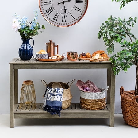 Cambridge Casual Wood Outdoor Console Table, Gray