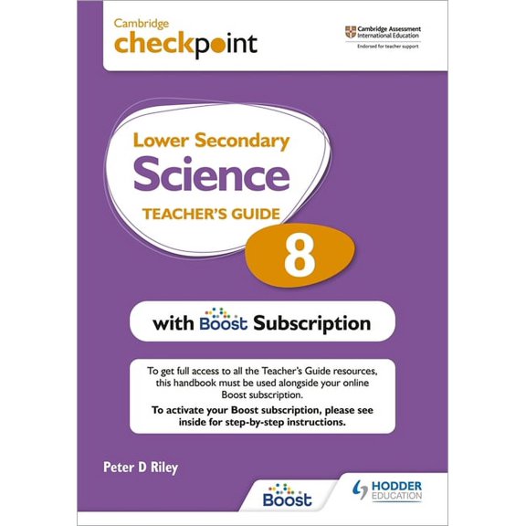 Cambridge Checkpoint Lower Secondary Science Teacher's Guide 8 with Boost Subscription Booklet: Hodder Education Gr, (Paperback)