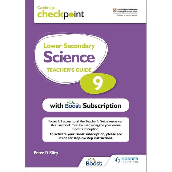 Cambridge Checkpoint Lower Secondary Science Teacher's Guide 9 with Boost Subscription Booklet: Hodder Education Gr, (Paperback)