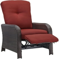 Cambridge Corrolla Outdoor Luxury Recliner in Red, All Weather, Steel Frame