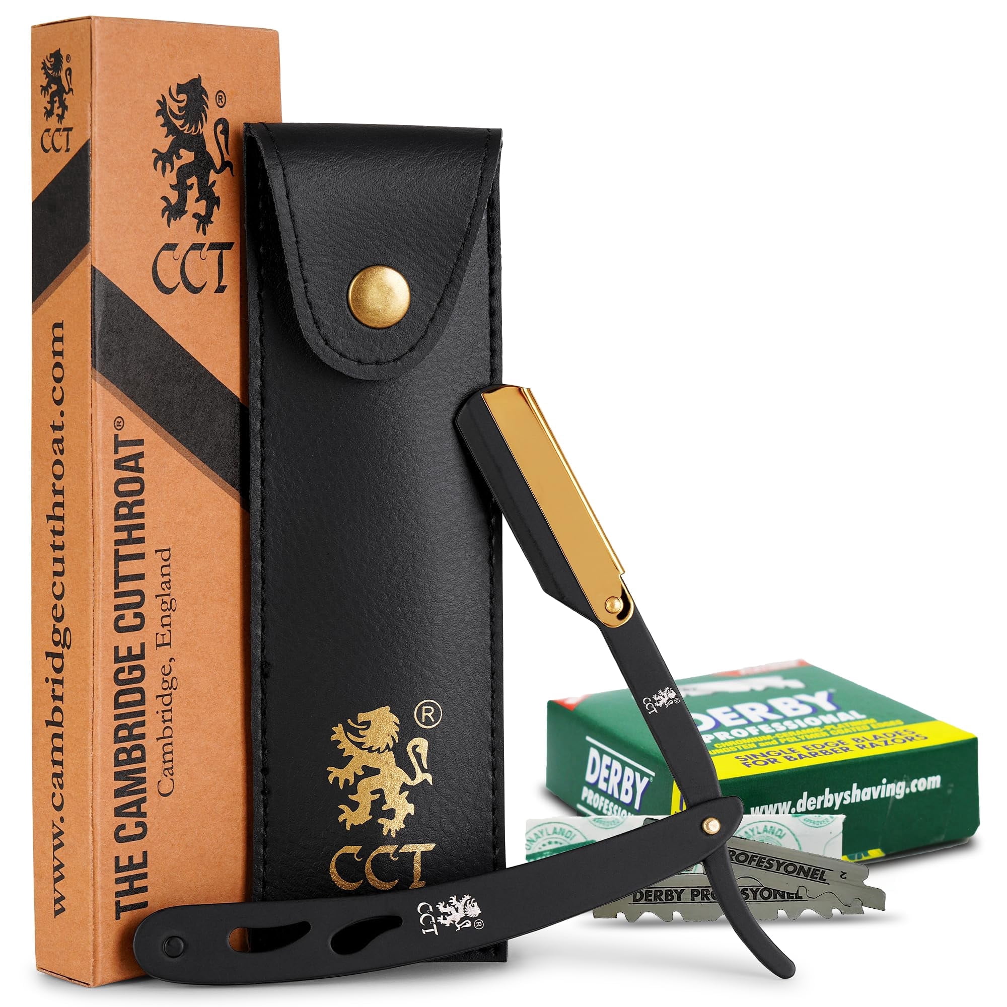 Barber Pouch Razor The Cambridge Cutthroat® Cut Throat Razor Kit with Blades & Travel ...