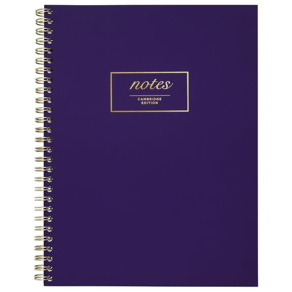 Cambridge Fashion Notebook, Eggplant Purple, Medium, 6.5" x 9.5", 80 Sheets