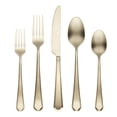 thumbnail image 1 of Cambridge Geo Champagne Satin 20-Piece Flatware Set, 1 of 1