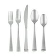 thumbnail interactive-video image 1 of Cambridge Gratitude Sand 45-Piece Stainless Steel Flatware Set with Chrome Buffet (Service for 8), 1 of 17