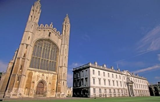 Cambridge Kings College Cambridgeshire England Canvas Art - Nik Wheeler DanitaDelimont (35 x 23)