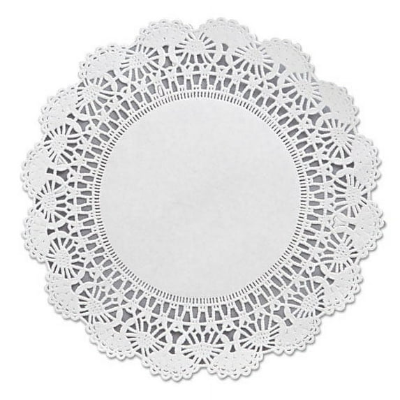 Cambridge Lace Doilies, Round, 8", White, 1,000/carton | Bundle of 2 Cartons