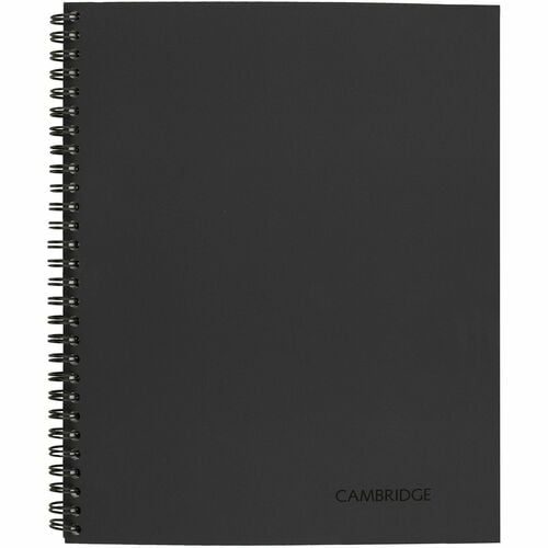 Cambridge Limited Business Notebooks, Wire Bound, Legal Ruled Front Ruling, 0.28" Ruled, 20 lb Basis Weight, 8 1/4" x 11" Sheet Size, Black Binding (06062) | 2-Pack (2 Total)