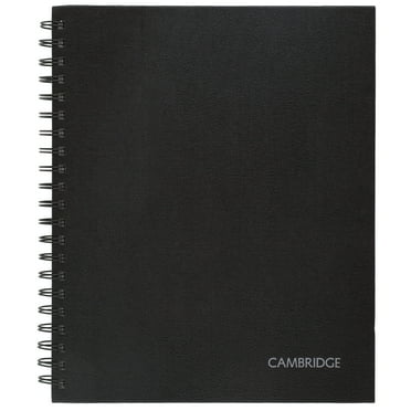 Cambridge Limited Hardcover Business Writing Notebook, 8" x 11", Black, 96 Sheets (06100W)