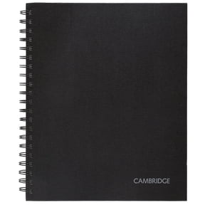 Cambridge Limited Legal Ruled Business Notebook with Pocket, 8" x 11", Black, Hardcover, Wirebound, 96 Sheets