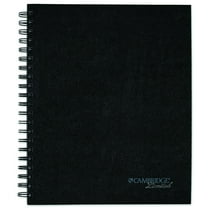 Cambridge Limited Hardcover Legal Ruled Business Notebook with Pocket, 96 Sheets, 8 1/8" x 11", Black