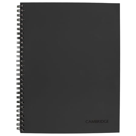 Cambridge Limited Wirebound Action Planner Business Notebook, 80 Sheets, 7 1/4" x 9 1/2", Gray