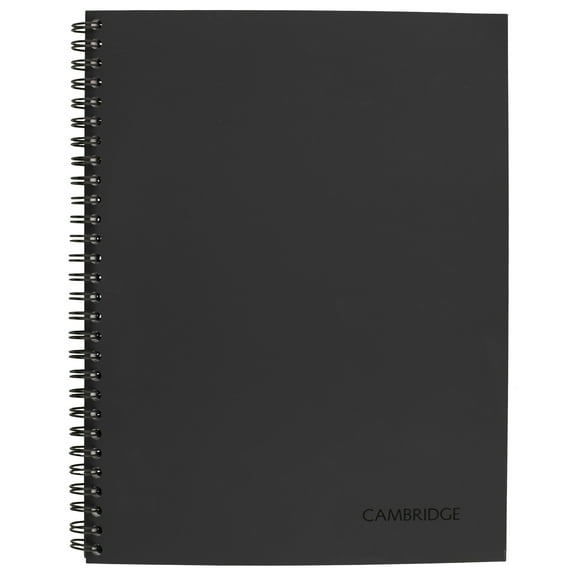 Cambridge Limited Wirebound Action Planner Business Notebook, 80 Sheets, 7 1/4" x 9 1/2", Gray